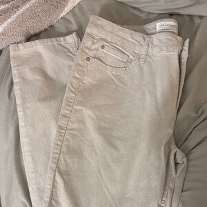 Light Beige Straight-Leg Jeans